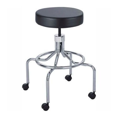 Safco Safco Lab Stool - Vinyl - Screw Lift - 33"H - Black 3433BL